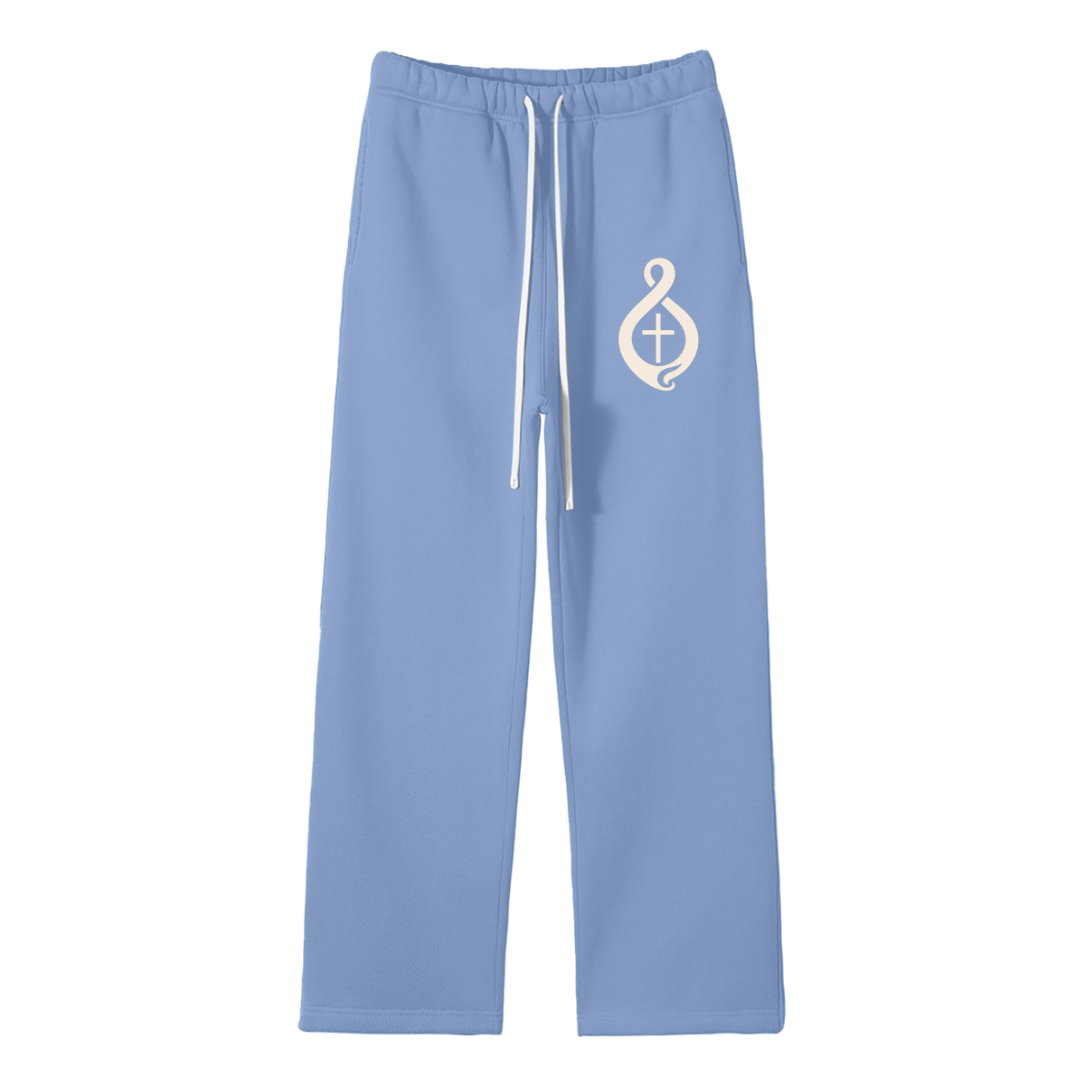 Unisex Solid Color Fleece Straight Leg Pants