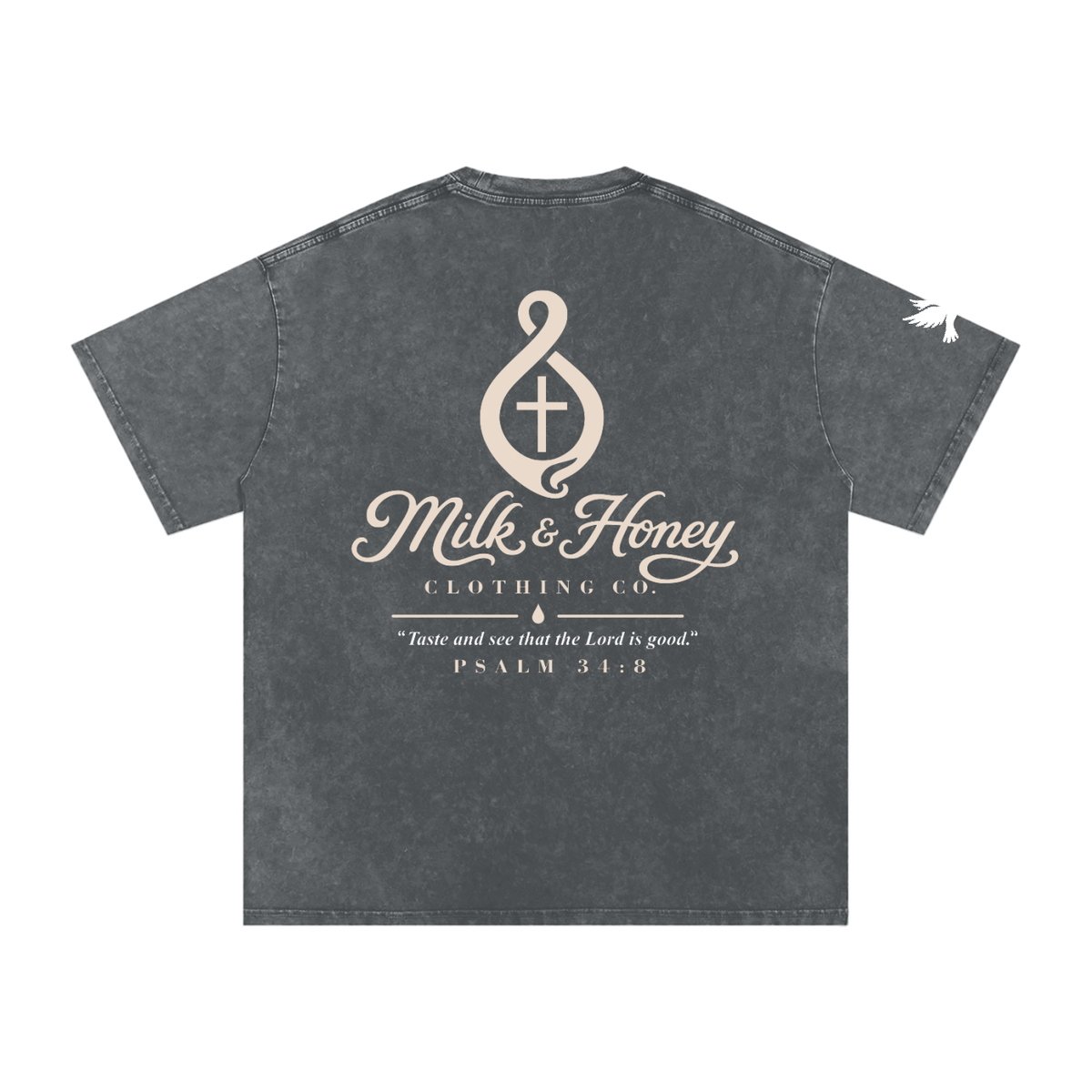 Christ is King M&H Snow Washed Oversized Cotton T-Shirt