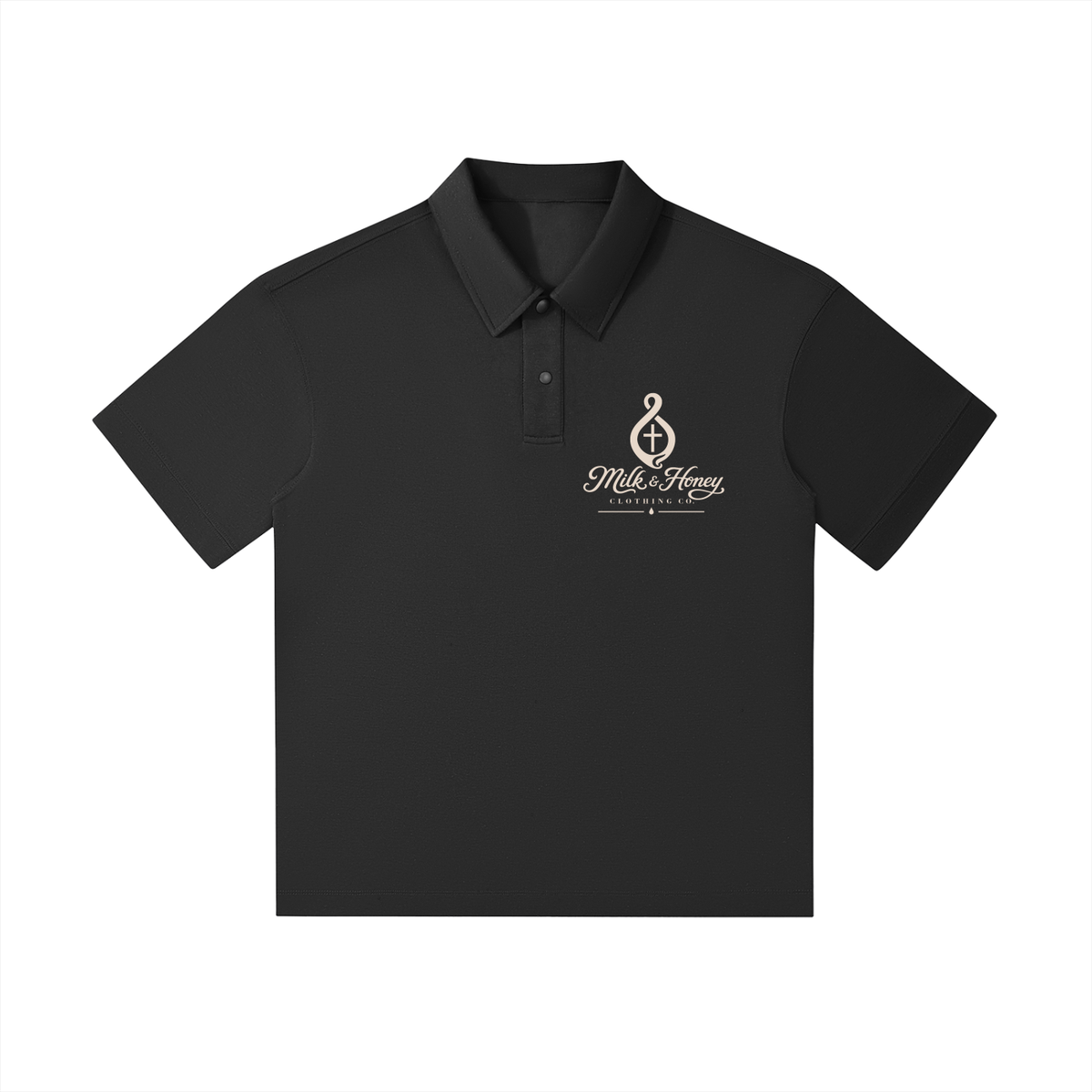 Drop Shoulder Short-Sleeve Polo
